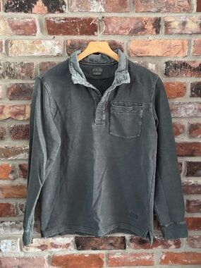 Oobe Brand Green Cotton Hatteras Pullover Sweater Sweatshirt Top, S